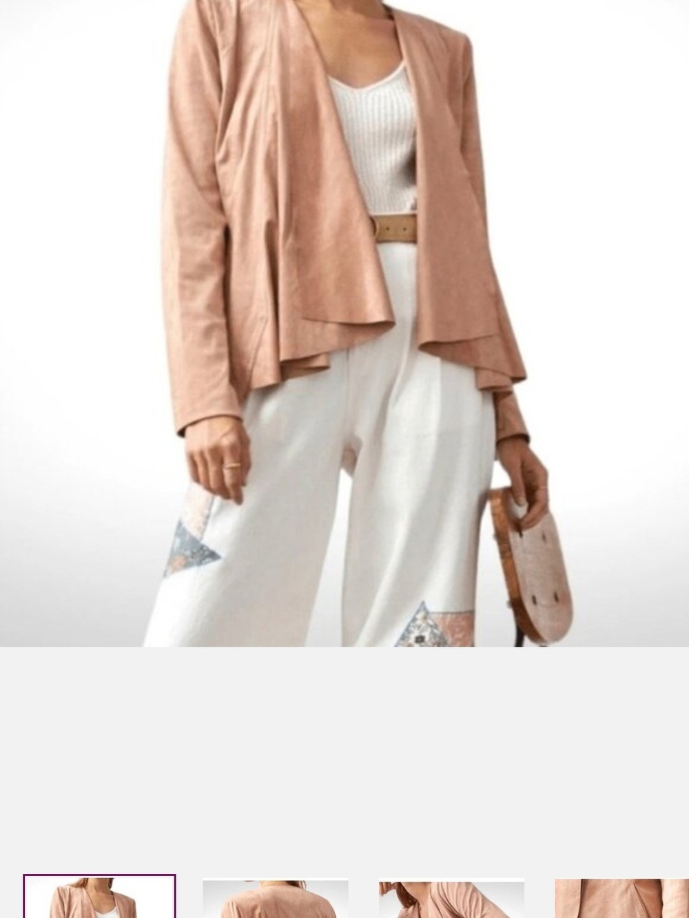 Hutch Anthropologie Blush Open Front Jacket Small